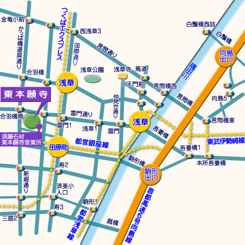 東本願寺 霊園地図 霊園・墓石の須藤石材