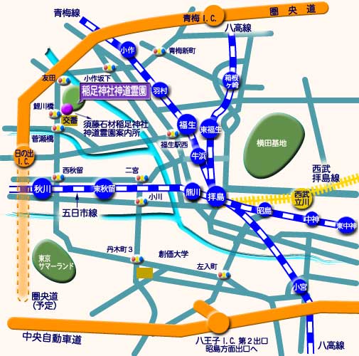 稲足神社神道霊園 霊園地図 霊園・墓石の須藤石材
