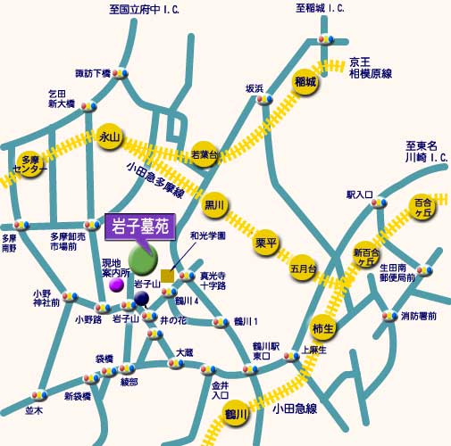 岩子墓苑 霊園地図 霊園・墓石の須藤石材