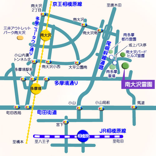 南大沢霊園　霊園地図　霊園・墓石の須藤石材