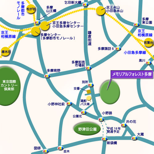 メモリアルフォレスト多摩 霊園地図 霊園・墓石の須藤石材