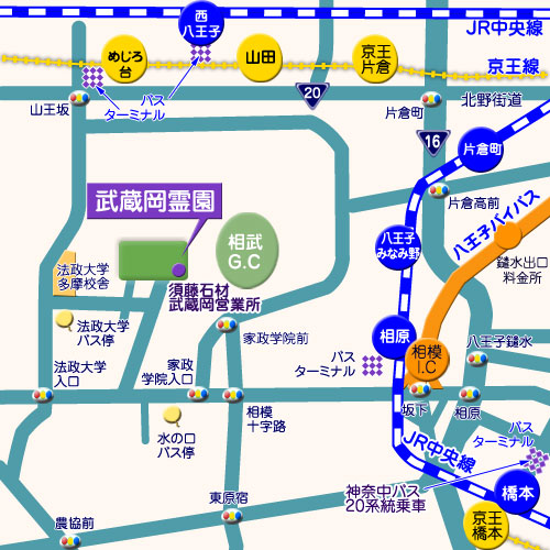 武蔵岡霊園 霊園地図 霊園・墓石の須藤石材